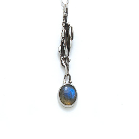 Sterling silver pendant with labradorite