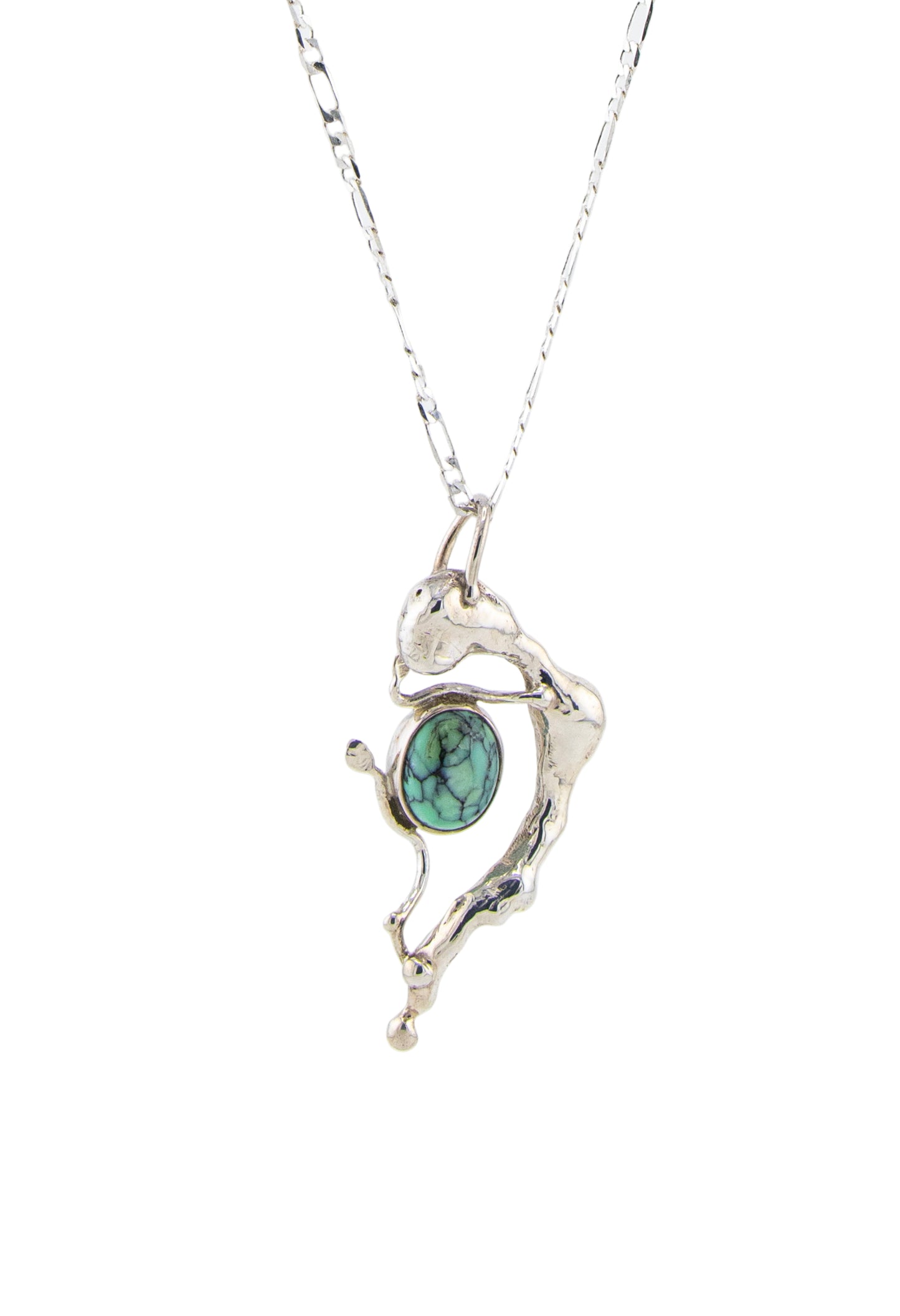 Sterling silver pendant with Blue Moon Turquiose